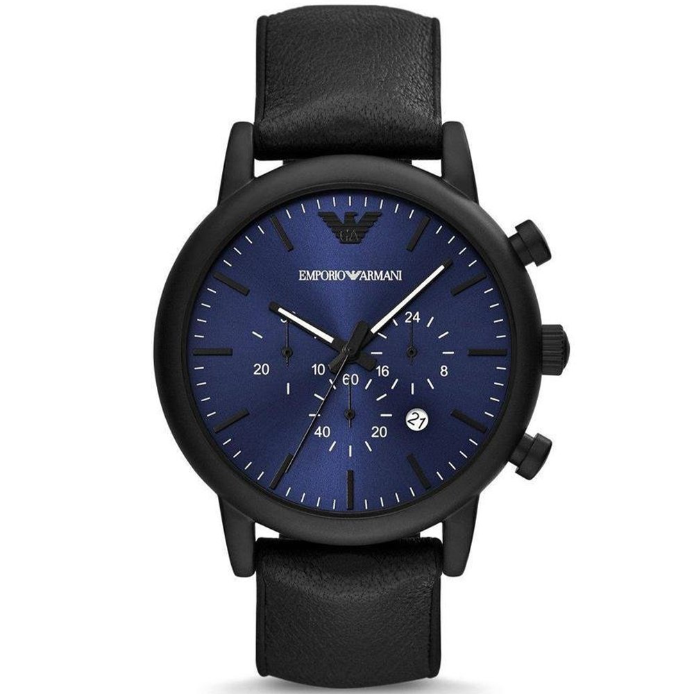 Emporio Armani AR11351 Chronograph Black Leather Men's Watch