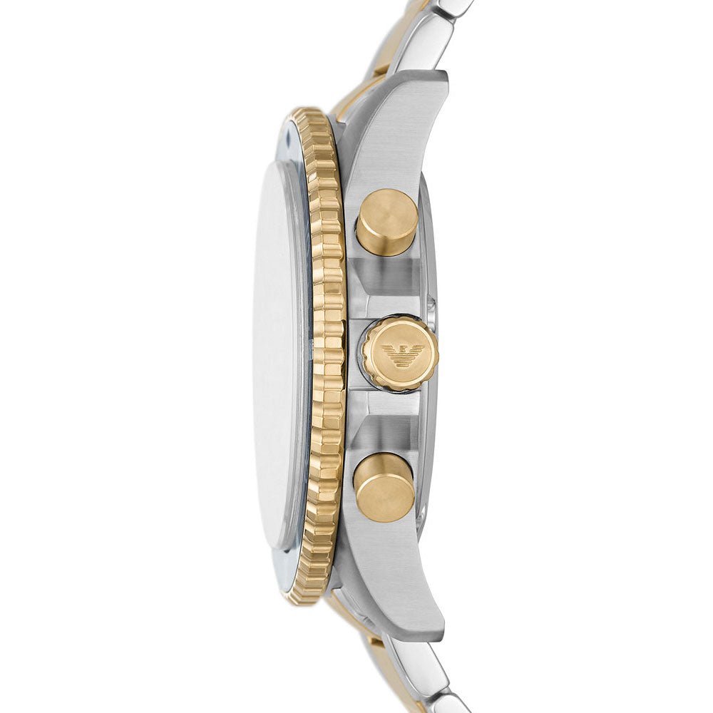Emporio Armani AR11362 Chronograph Diver Two Tone Men's Watch — view 3