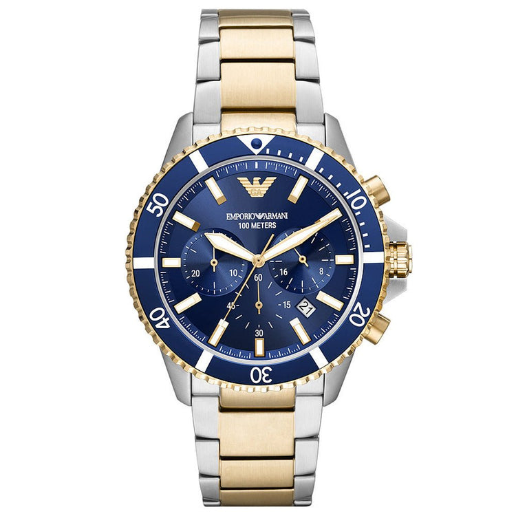 Emporio Armani AR11362 Chronograph Diver Two Tone Men's Watch