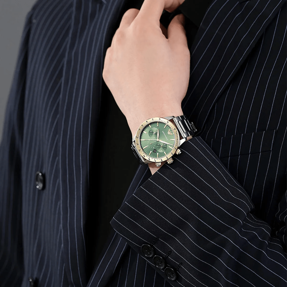 Emporio Armani AR11454 Chronograph Green Dial Men’s Watch — view 12