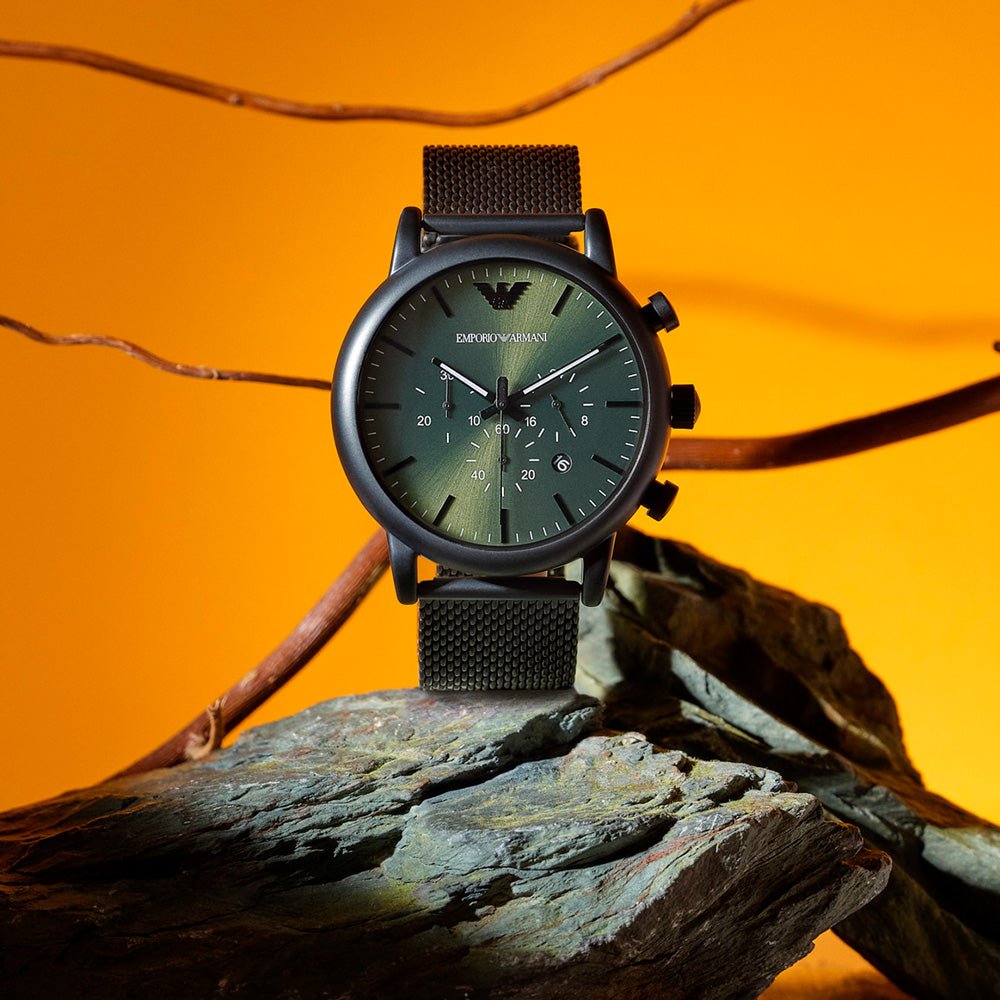Emporio Armani AR11470 Black and Luigi Green Chronograph Quartz Men’s Watch — view 4