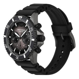 Emporio Armani AR11515 Diver Black Silicone Chronograph Men’s Watch — view 3