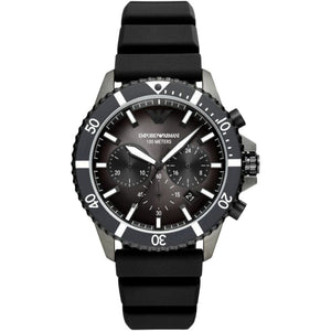 Emporio Armani AR11515 Diver Black Silicone Chronograph Men’s Watch