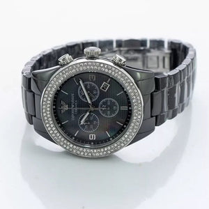 Emporio Armani AR1455 Ceramica Ladies Crystal Watch — view 2