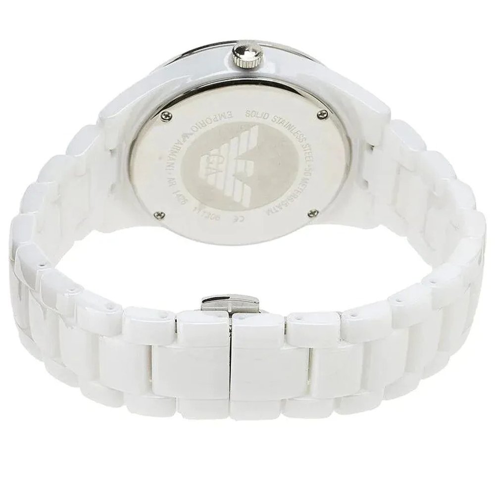 Emporio Armani AR1456 Ceramica Crystal White Ladies Watch — view 2