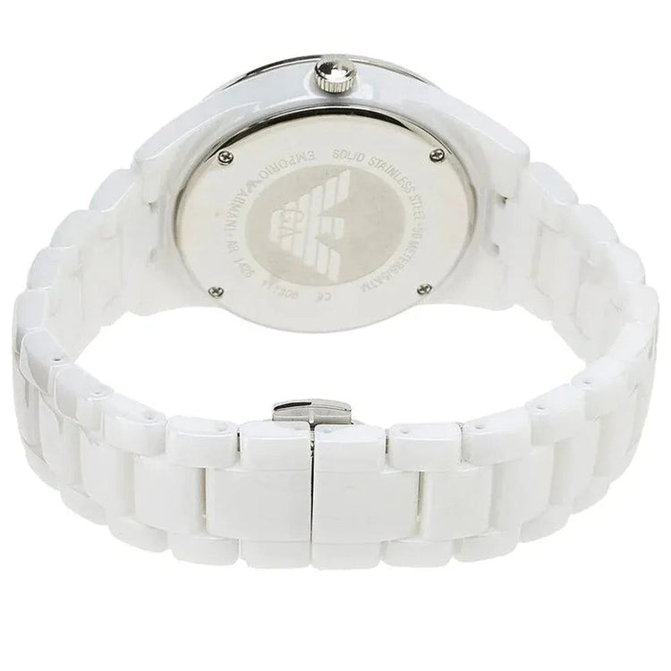 Emporio Armani AR1456 Ceramica Crystal White Ladies Watch — view 2