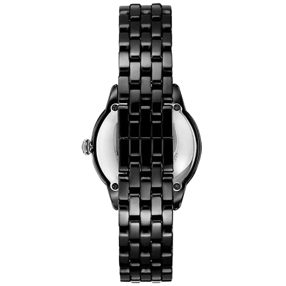 Emporio Armani AR1478 Ladies Ceramica Black Crystal Watch — view 2