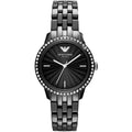 Emporio Armani AR1478 Ladies Ceramica Black Crystal Watch