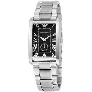 Emporio Armani AR1608 Rectangular Black Dial Men's Watch