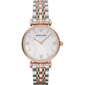 Emporio Armani AR1683 Gianni T-Bar Two Tone Ladies Watch