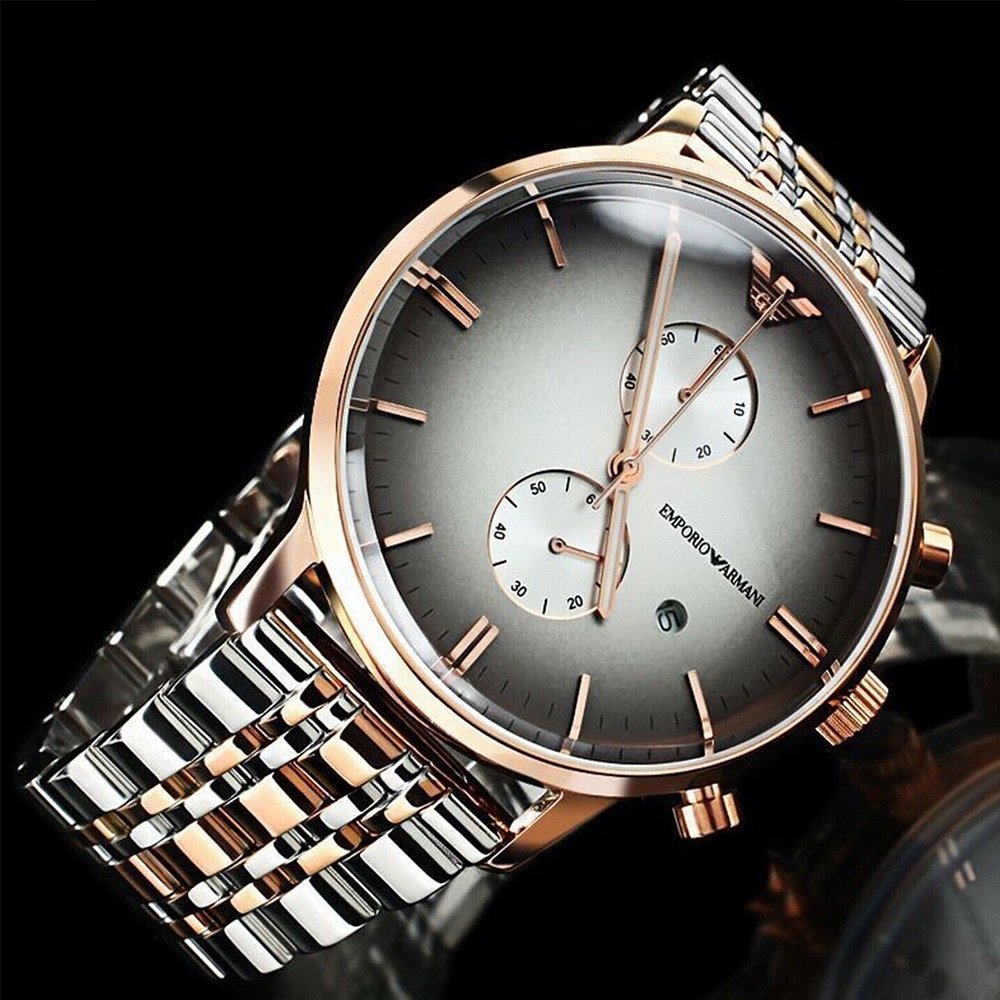 Emporio Armani AR1721 Men's Gianni Watch Two Tone — view 5