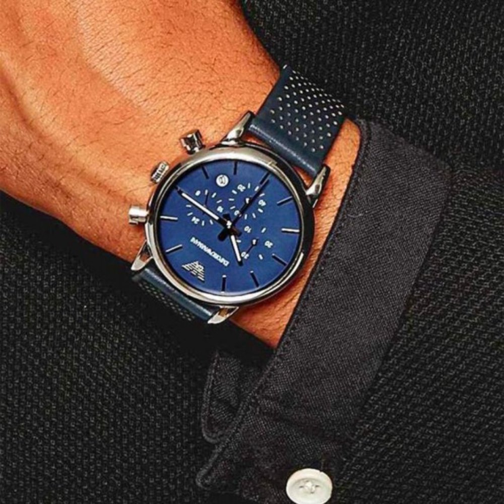 Emporio Armani AR1736 Blue Chronograph Men's Watch — view 5