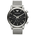 Emporio Armani AR1808 46mm Classic Chronograph Black Dial Men's Watch