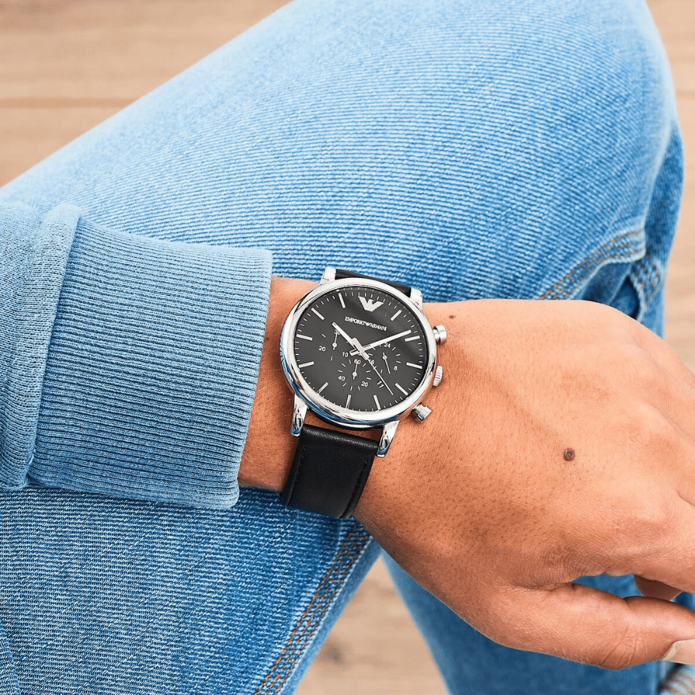 Emporio Armani AR1828 Black Dial Men's Watch — view 6