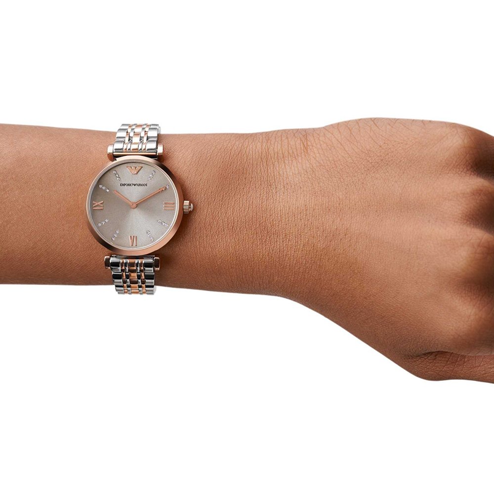 Emporio Armani AR1840 Two Tone Gianni Stainless Steel Ladies Watch — view 4