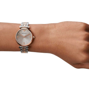 Emporio Armani AR1840 Two Tone Gianni Stainless Steel Ladies Watch — view 4