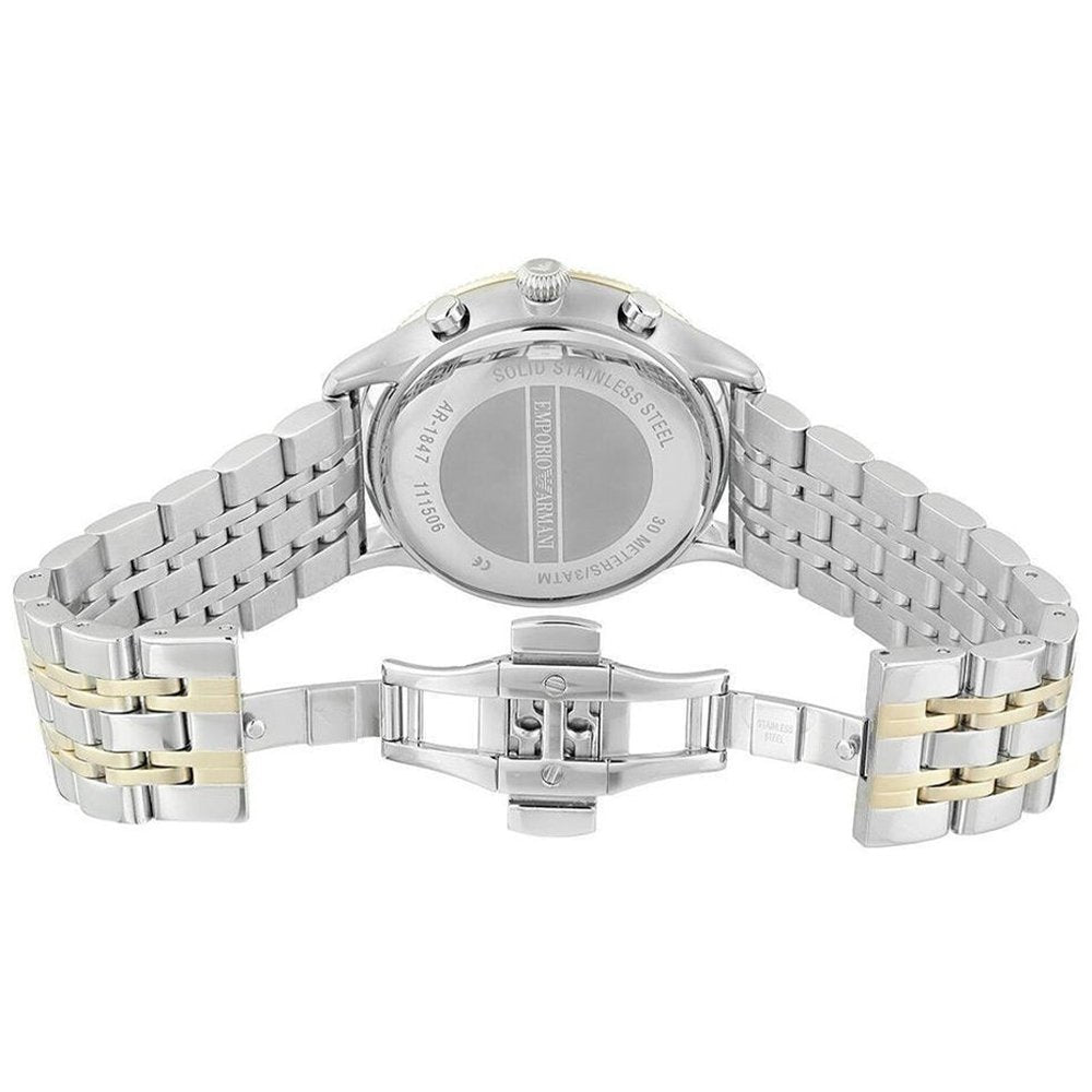 Emporio Armani AR1847 Men's Watch Chronograph Two Tone Blue — view 2