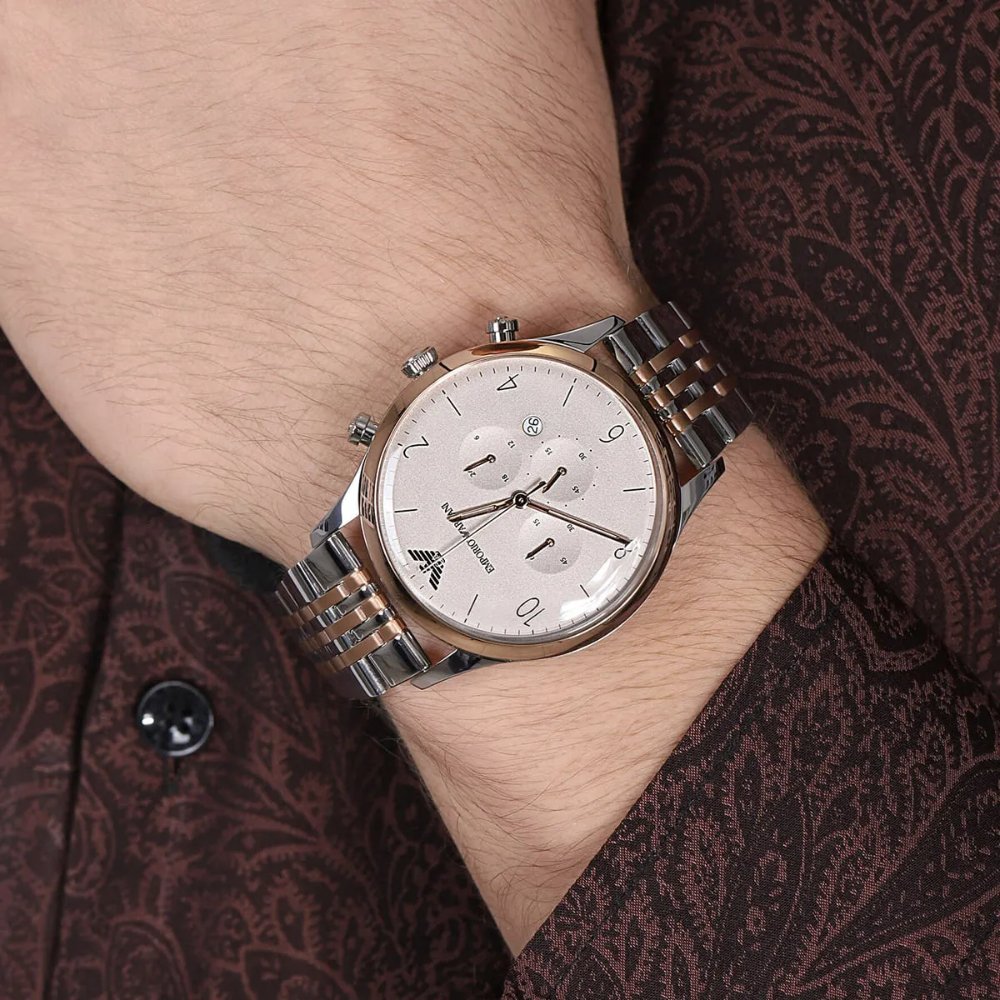 Emporio Armani AR1864 Two-Tone Chronograph Men's Watch — view 6