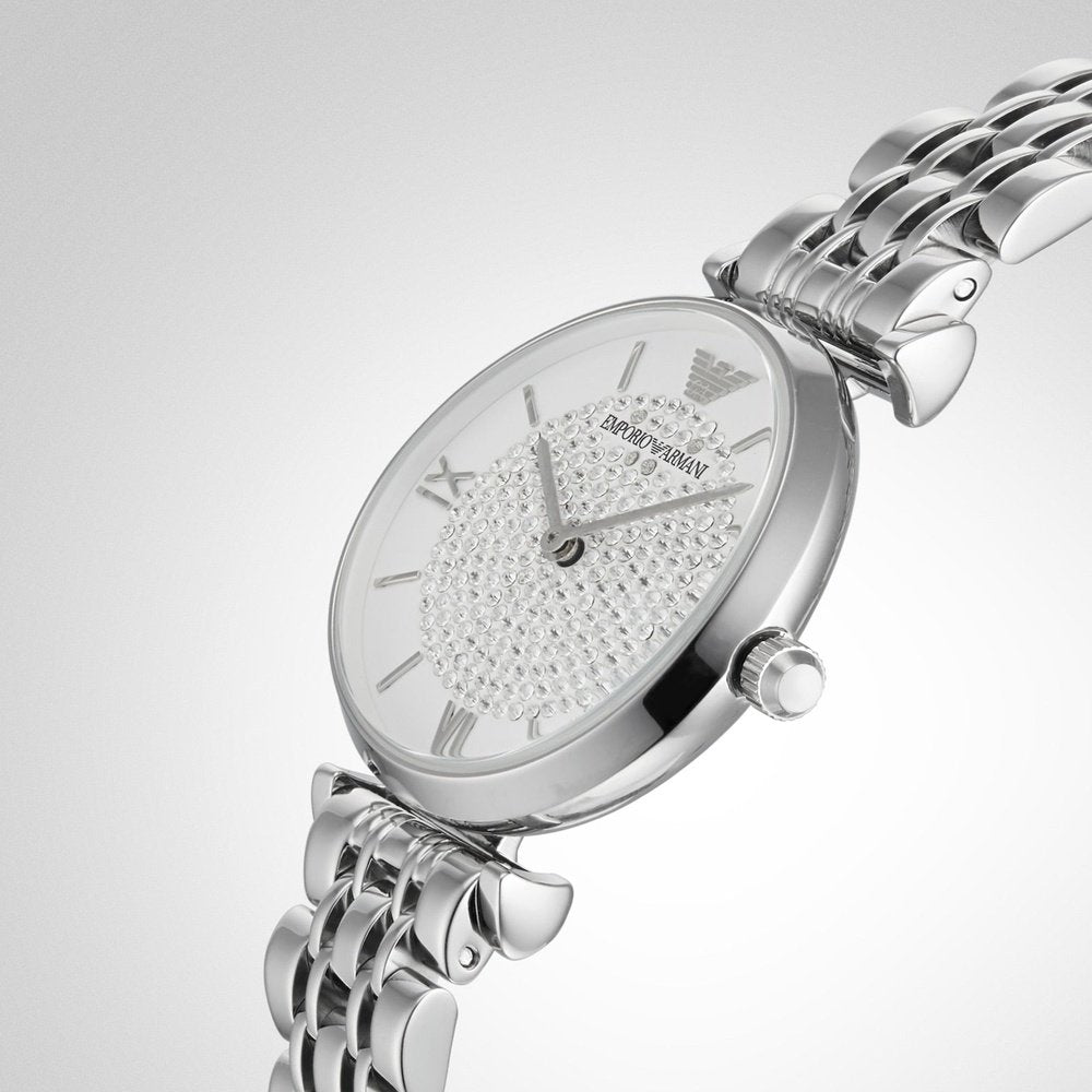 Emporio Armani AR1925 T-Bar Stainless Steel Ladies Watch — view 4