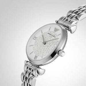 Emporio Armani AR1925 T-Bar Stainless Steel Ladies Watch — view 4