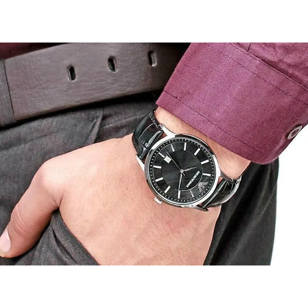 Emporio Armani AR2411 Men's Renato Watch Black — view 2
