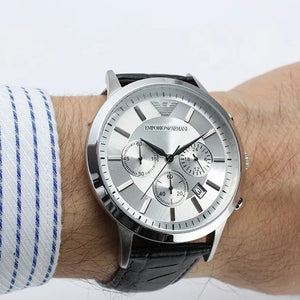 Emporio Armani AR2432 Men's Silver Dial Chronograph Watch — view 5
