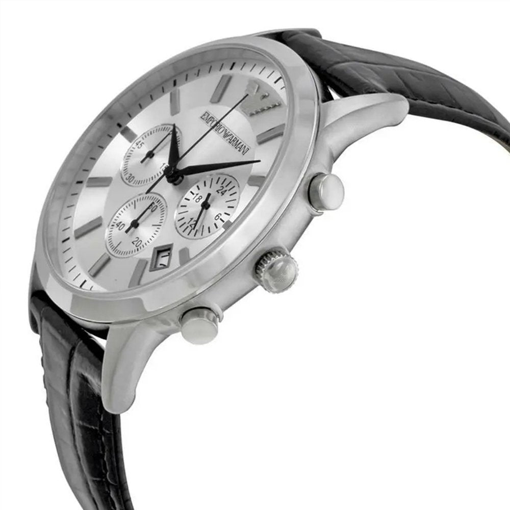 Emporio Armani AR2432 Men's Silver Dial Chronograph Watch — view 3