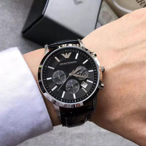 Emporio Armani AR2447 Men's Renato Chronograph Watch Black — view 6