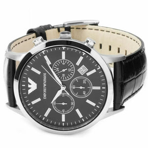 Emporio Armani AR2447 Men's Renato Chronograph Watch Black — view 4