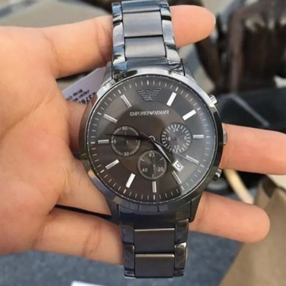 Emporio Armani AR2454 Men's Renato Watch Grey — view 4