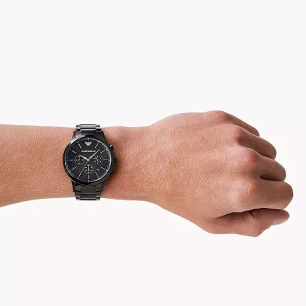 Emporio Armani AR2485 Men's Black Metal Watch — view 4