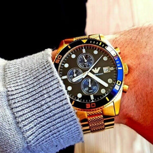 Emporio Armani AR5857 Men's Chronograph Watch Gold — view 5