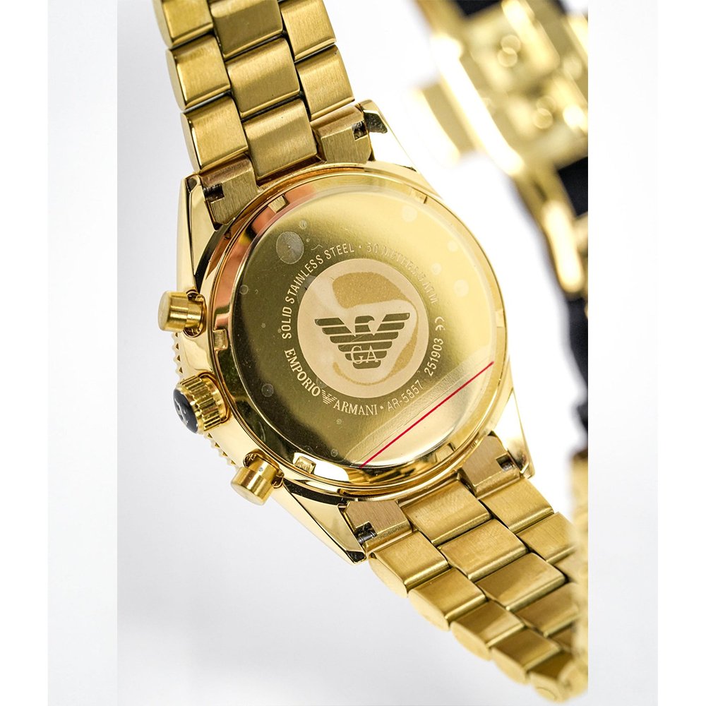 Emporio Armani AR5857 Men's Chronograph Watch Gold — view 4