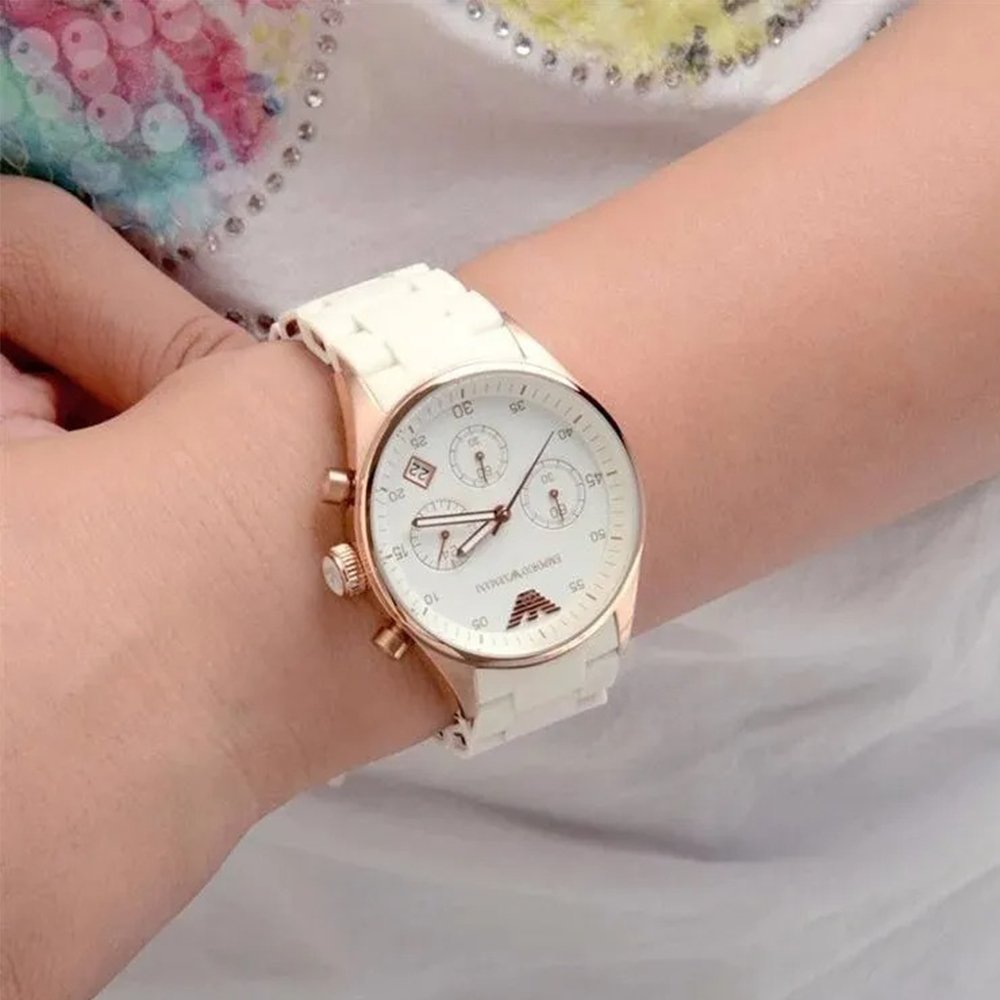 Emporio Armani AR5920 Ladies Sportivo Watch White — view 3