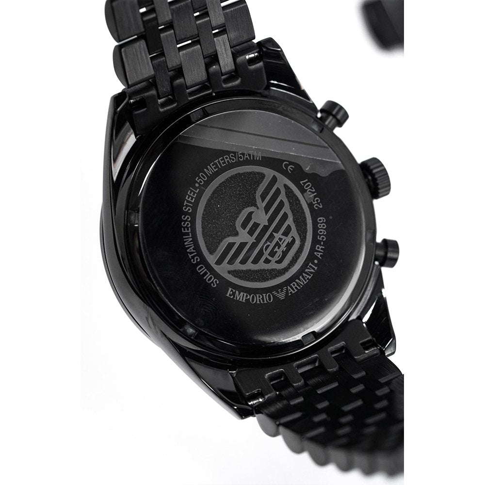 Emporio Armani AR5989 Tazio Chronograph Men's Watch Black — view 4