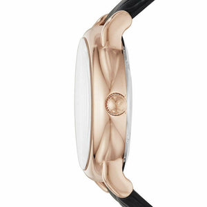 Emporio Armani AR60007 Automatic Black Leather Men's Watch — view 2