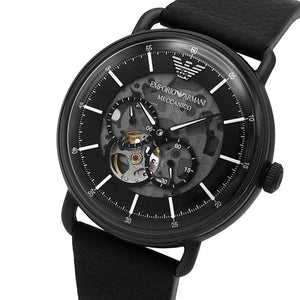 Emporio Armani AR60028 Multifunction Black Men's Leather Watch — view 2
