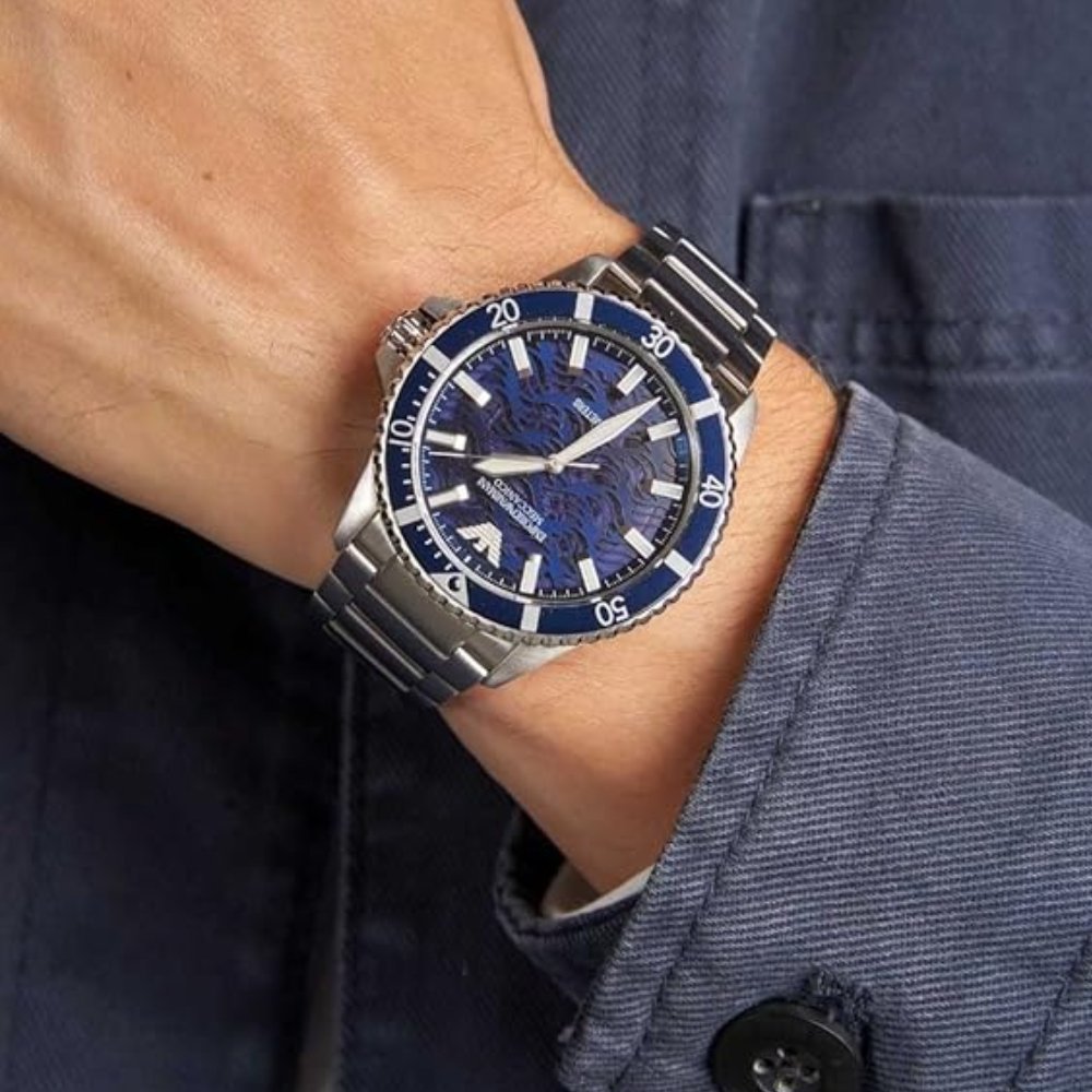 Emporio Armani AR60059 Automatic Blue Dial Men's Watch — view 6