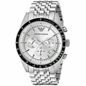 Emporio Armani AR6073 Sportivo Silver Chronograph Men's Watch