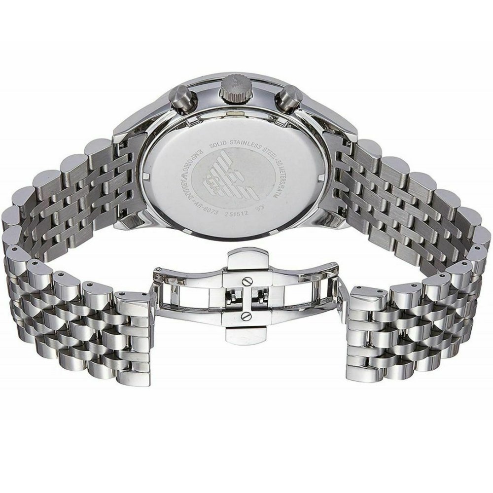Emporio Armani AR6073 Sportivo Silver Chronograph Men's Watch — view 2