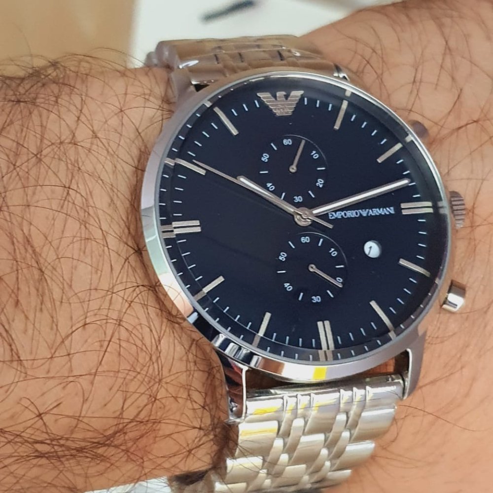 Emporio Armani AR80013 Blue Dial Chronograph Men's Watch — view 4