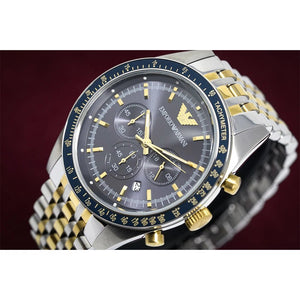 Emporio Armani AR8030 Two Tone Tazio Chronograph Men's Watch — view 4