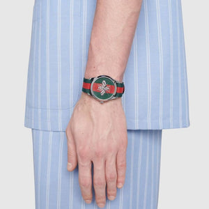 Gucci YA1264148 G-Timeless Bee Fabric Strap Men's Watch — view 5