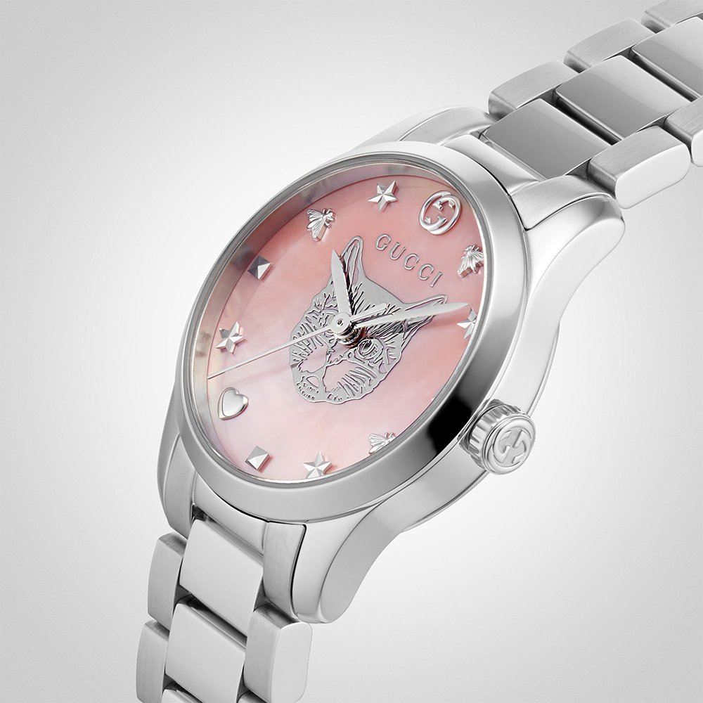 Gucci YA1265013 G-Timeless 27mm Ladies Pink Dial Watch — view 4