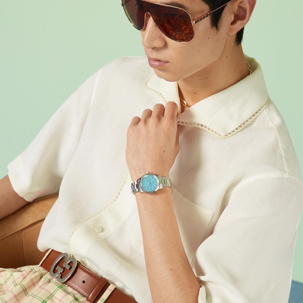 Gucci YA1265044 G-Timeless Turquoise Dial Unisex Watch — view 6