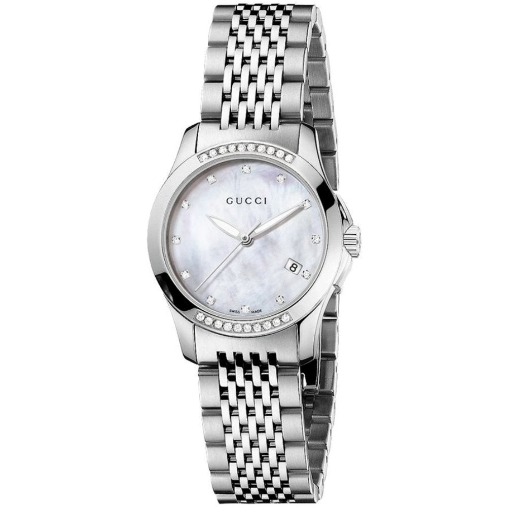 Gucci YA126510 G-Timeless Mother of Pearl Ladies Watch