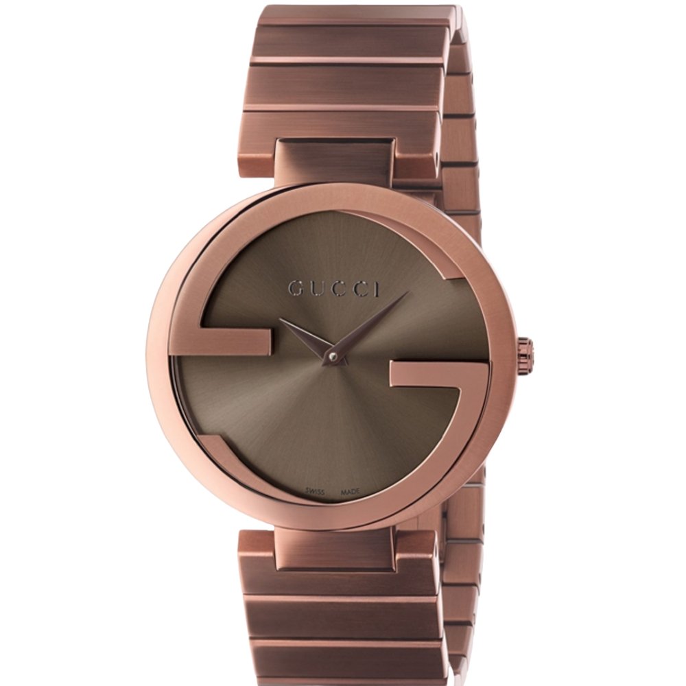 Gucci YA133317 Interlocking Brown Dial Unisex Watch