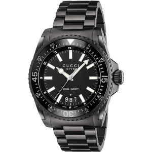 Gucci YA136205 Black Dial Stainless Steel Men's Watch