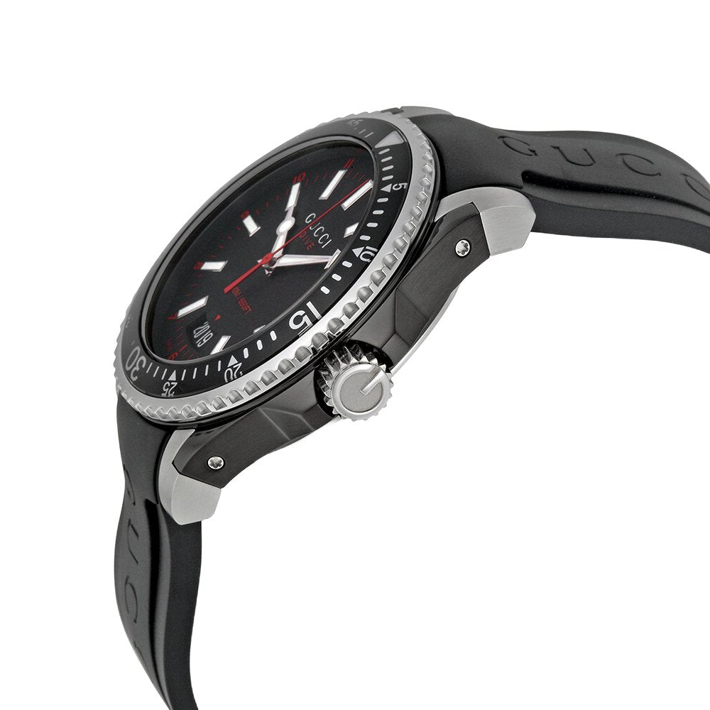 Gucci YA136303 Dive Black Dial Silicone Band Men's Watch — view 3