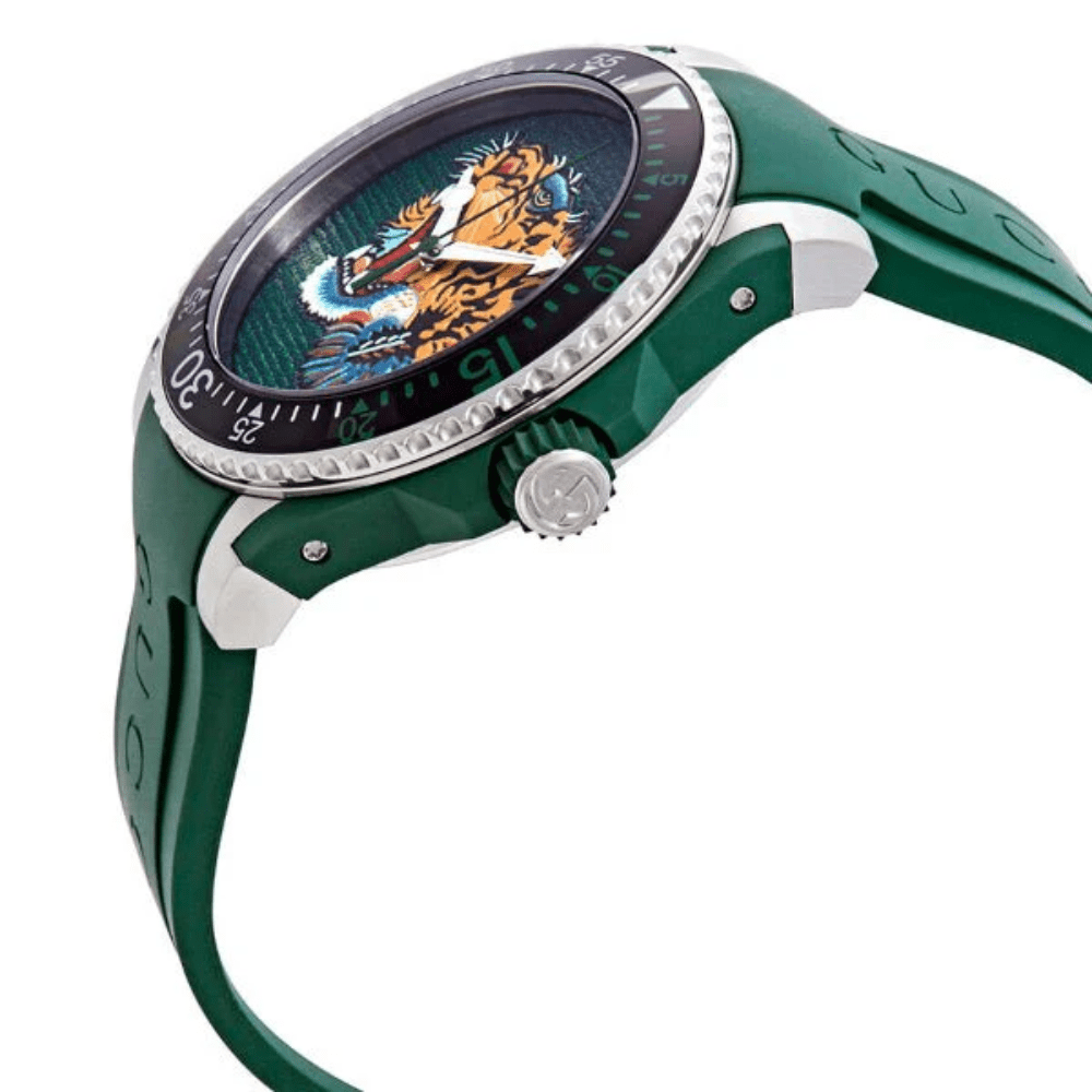 Gucci YA136316 Dive Tiger Green Dial Men's Watch — view 4